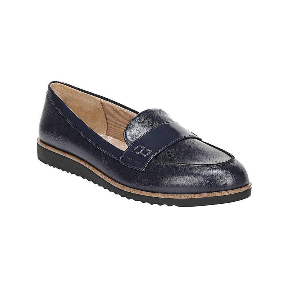 LIFE STRIDE VELOCITY Womens Navy Pressure Distribution Zee Slip On Loafers 8 M